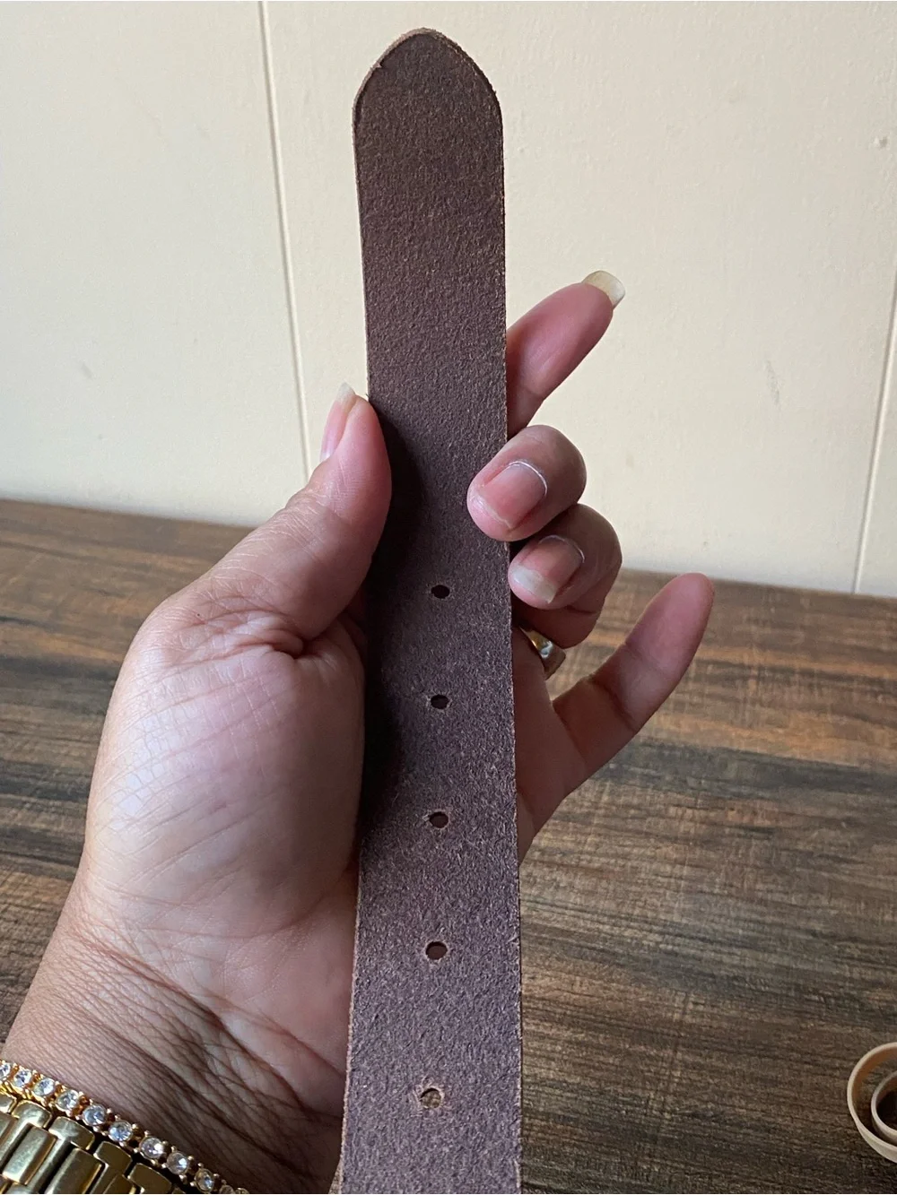 Lucky Leather Studded Belt, 34”